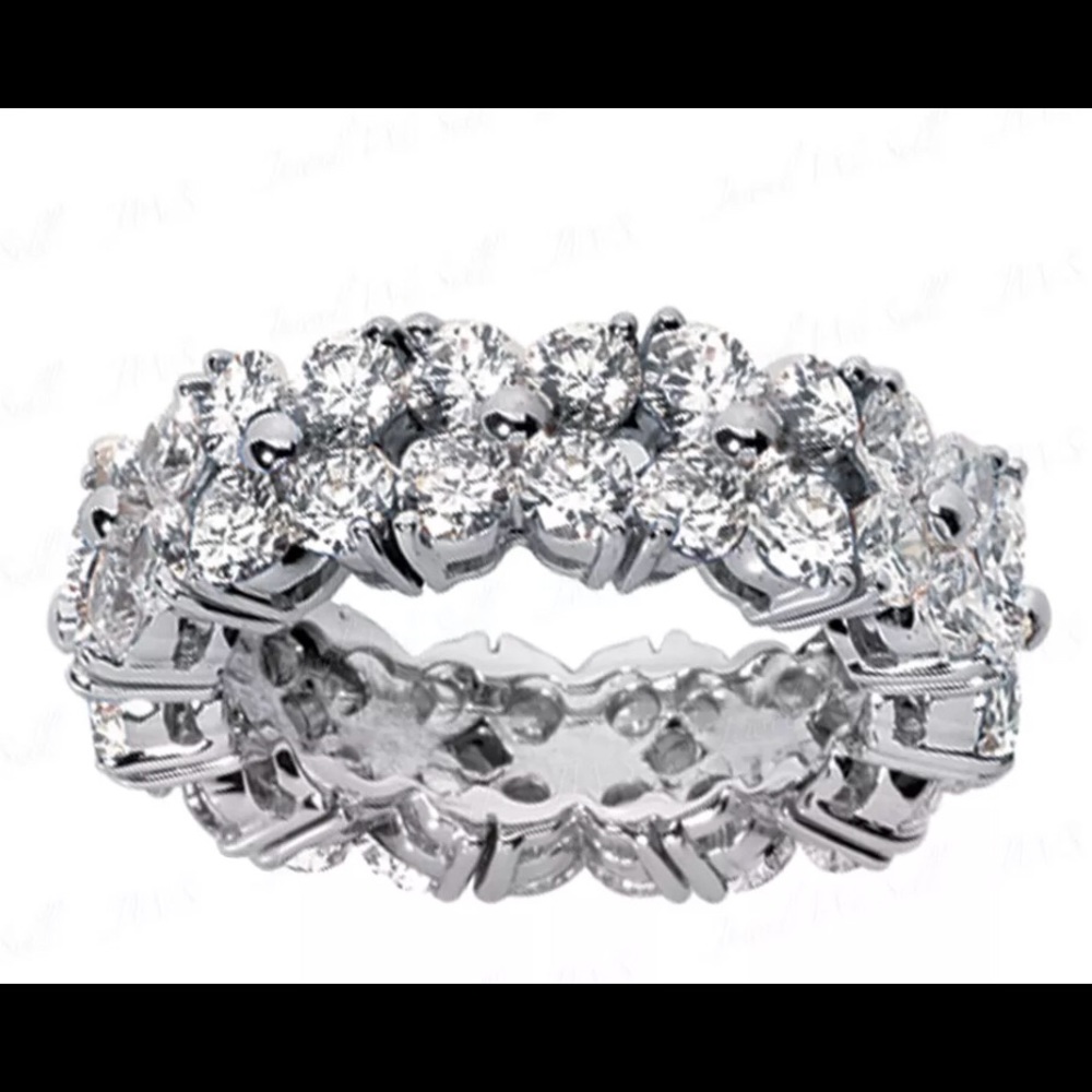 Flower diamond wedding band